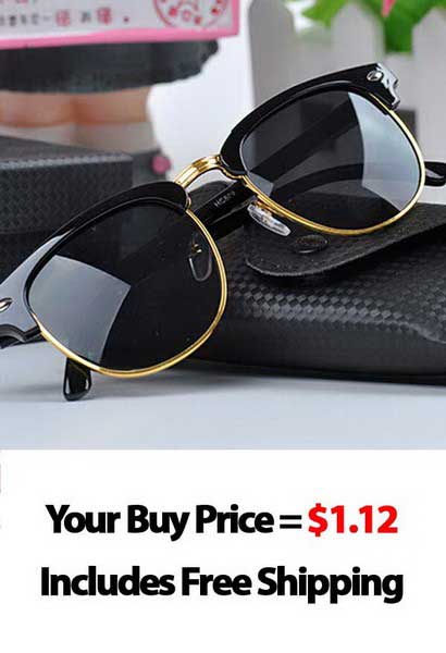 Men-Women-Retro-Half-frame-Sunglasses-Wayfarer-Frame-Glasses-Brand-designer-glasses